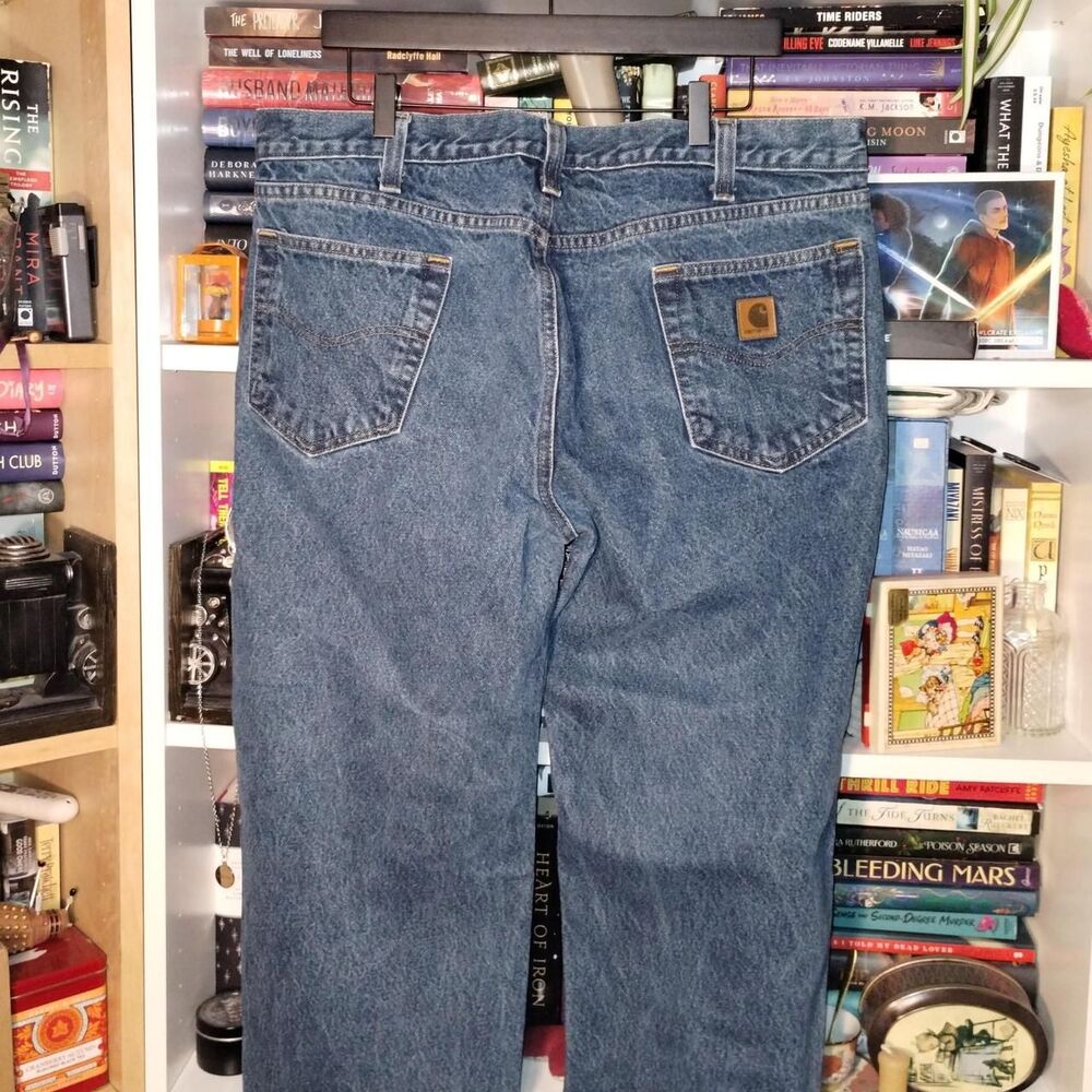 Carhartt Men's Blue and Navy Jeans